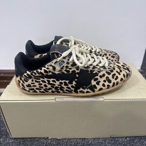 Golden Goose Leopard Print Sneakers with Black Star